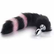 black with pink fox metal tail, 14"	