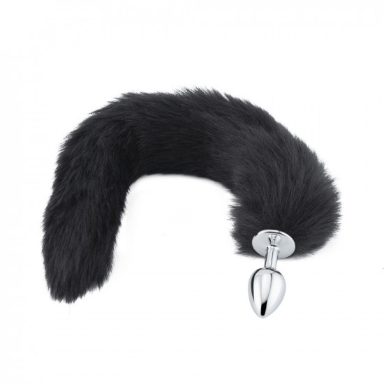 black fox tail plug 16" black fox tail plug 16"