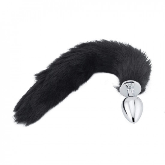black fox tail plug 16" black fox tail plug 16"