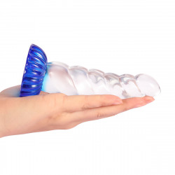 blue clean butt plug unicorn dildo