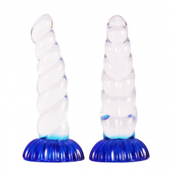blue clean butt plug unicorn dildo