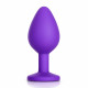 blue gem purple silicone butt plug