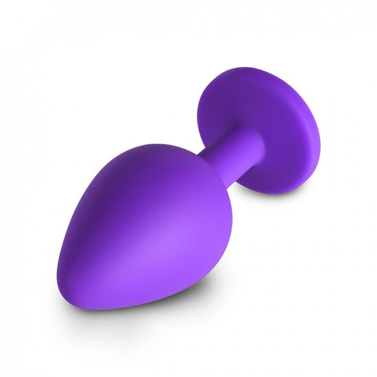 blue gem purple silicone butt plug
