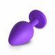 blue gem purple silicone butt plug