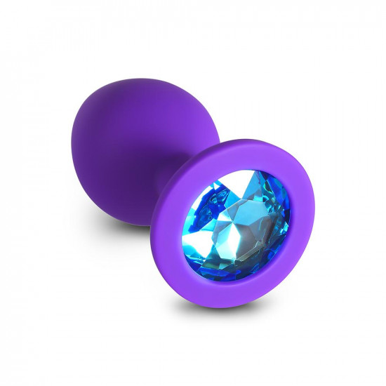 blue gem purple silicone butt plug blue gem purple silicone butt plug