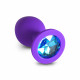 blue gem purple silicone butt plug blue gem purple silicone butt plug