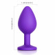 blue gem purple silicone butt plug