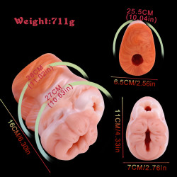 blue ox pocket pussy male masturbator sex toy for men - fantasy animal vaginal penis masturbation milking