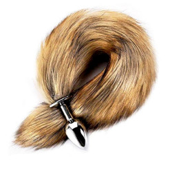 brown metal fox tail 16"	