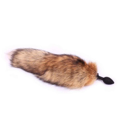 brown fox anal silicone tail plug 16"	