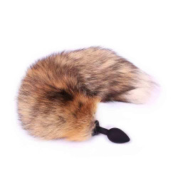 brown fox anal silicone tail plug 16"	