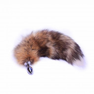 brown metal anal fox tail 16"	