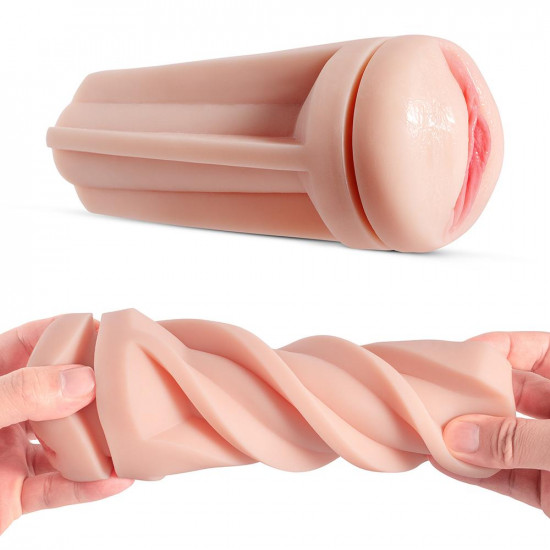 buck - realistic pussy vibrating masturbator cup