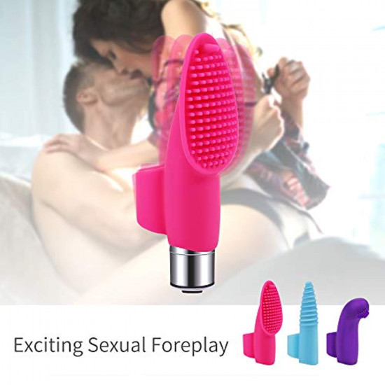 bullet vibrator with 3 silicone finger sleeves