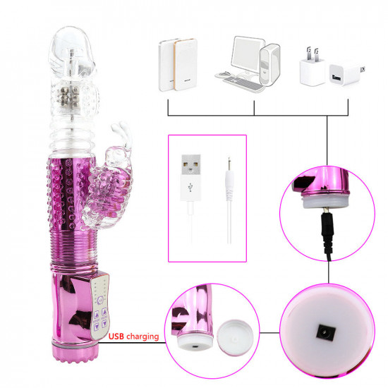 butterfly rotation beads thrusting rotation dildo vibrator