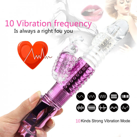 butterfly rotation beads thrusting rotation dildo vibrator