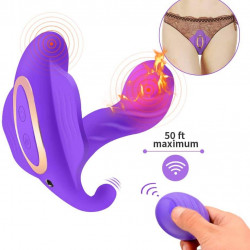 soft butterfly strap on vibrator wireless wearable massager