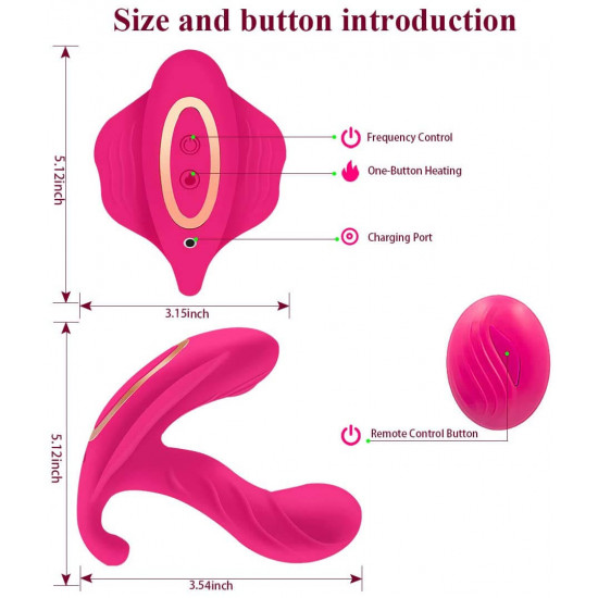 soft butterfly strap on vibrator wireless wearable massager