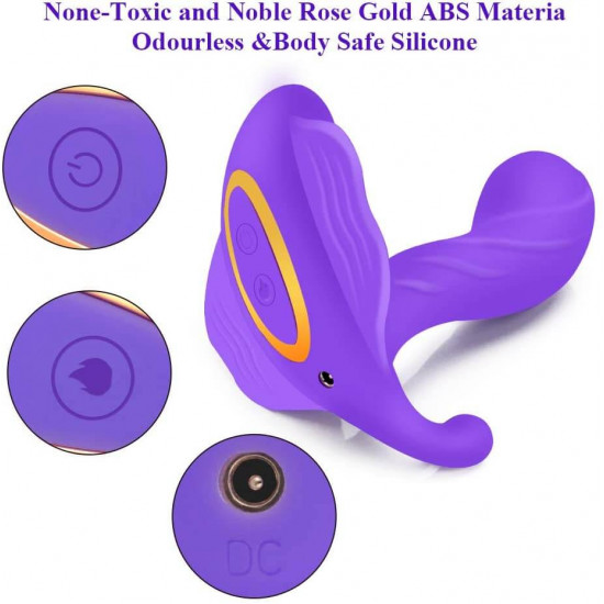 soft butterfly strap on vibrator wireless wearable massager