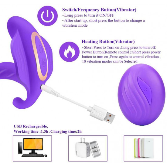 soft butterfly strap on vibrator wireless wearable massager