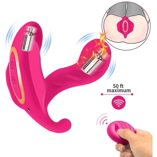 soft butterfly strap on vibrator wireless wearable massager