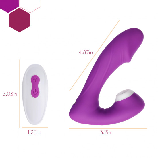 remote clitoral sucking g-spot vibrator 9 vibrations & suctions