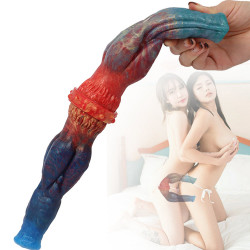 colorful dragon couple lesbian double dildo