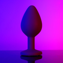 light pink gem purple silicone butt plug