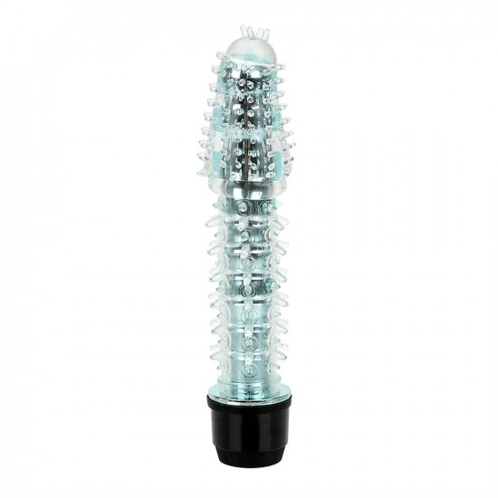 crystal g-spot clitoris massage vibrator with soft thorns av wand