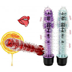 crystal g-spot clitoris massage vibrator with soft thorns av wand