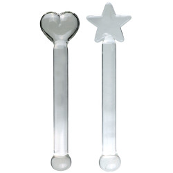 cute clear fairy masturbating glass rod