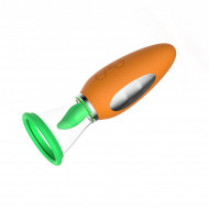 cute realistic carrot licking small vibrator