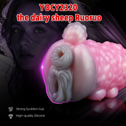 dairy sheep animal pussy pocket masturbator - fantasy kawaii penis blowjob mens masturbation cup