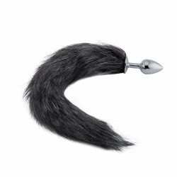 dark grey fox metal tail, 18