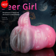 deer gril animal pocket pussy male masturbator - fantasy penis masturbation cup mens sex toys