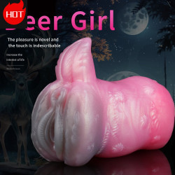 deer gril animal pocket pussy male masturbator - fantasy penis masturbation cup mens sex toys