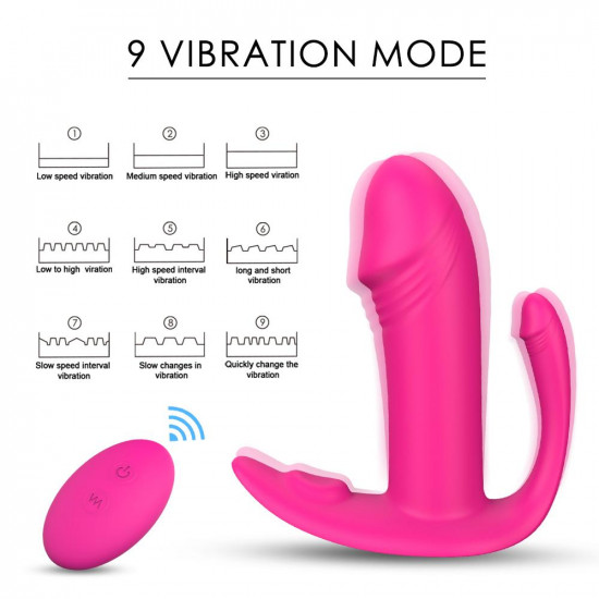 deidre - wearable vibrating dildo triple stimulation rc