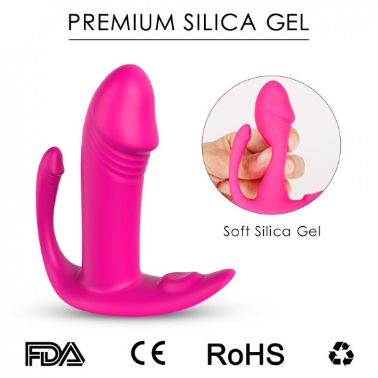 deidre - wearable vibrating dildo triple stimulation rc