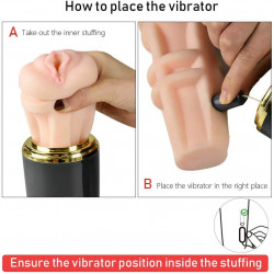 detachable pocket pussy sex toy vibrating male masturbator cup