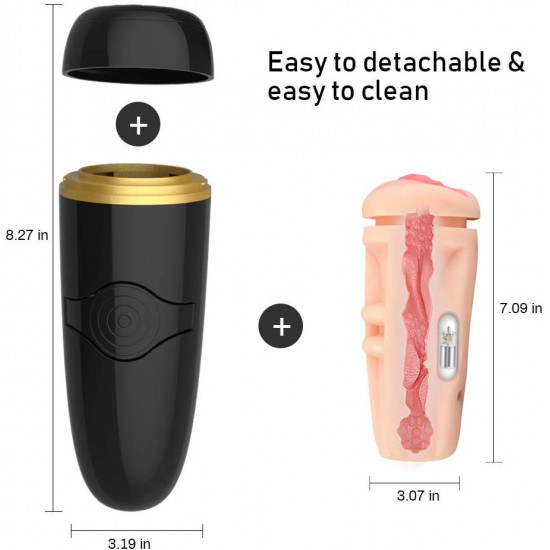 detachable pocket pussy sex toy vibrating male masturbator cup detachable pocket pussy sex toy vibrating male masturbator cup