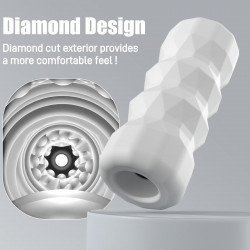 diamond pocket pussy male masturbator - realistic vaginal penis massage sex toys for men