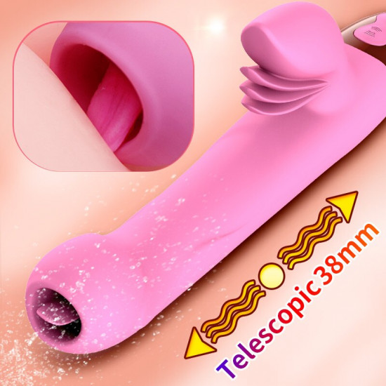 dibe 5th fully automatic telescopic tongue licking stimulation vibrator