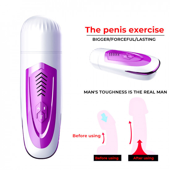 dibe ff95 fully automatic telescopic heating voice male masturbator