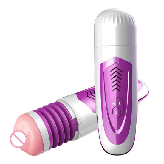 dibe ff95 fully automatic telescopic heating voice male masturbator