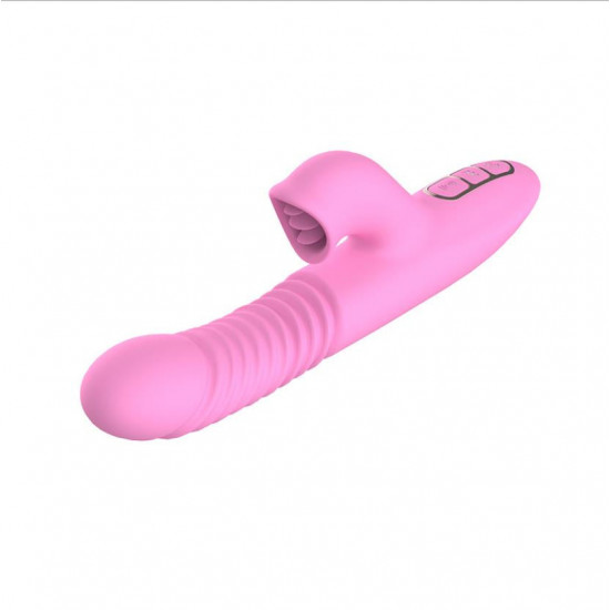 thrusting anal plug toy dibe rotating tongue licking vagina vibrator