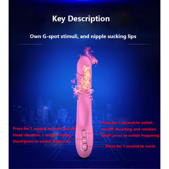 thrusting anal plug toy dibe rotating tongue licking vagina vibrator