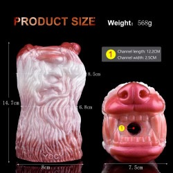 dog vagina pocket pussy male masturbator - double channel silicone mens penis sex toys
