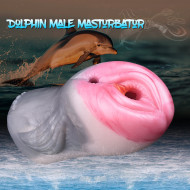 dolphin pussy pocket masturbator male sex toy - fantasy silicone vaginal penis masturbation