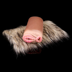 donkey pocket pussy masturbation cup - lifelike animal fur vaginal penis masturbator