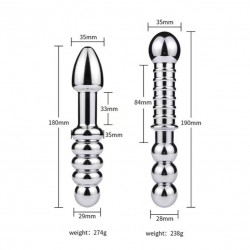 double ended smooth easy clean metal dildo